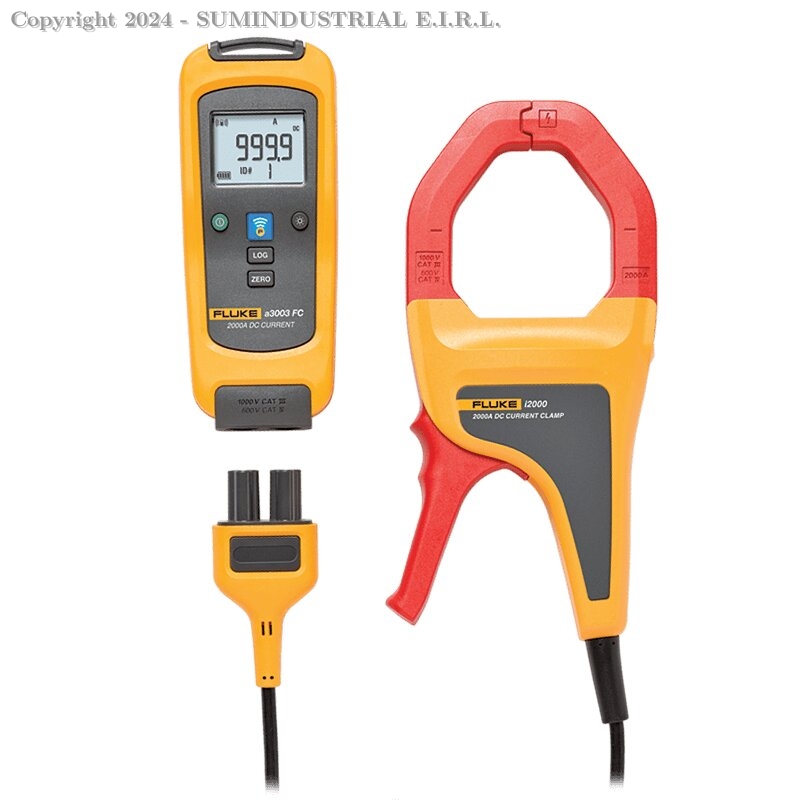 MEDIDOR INALÁMBRICO DE PINZA AMPERIMÉTRICA DE 2.000 A CC FLUKE A3003 FC