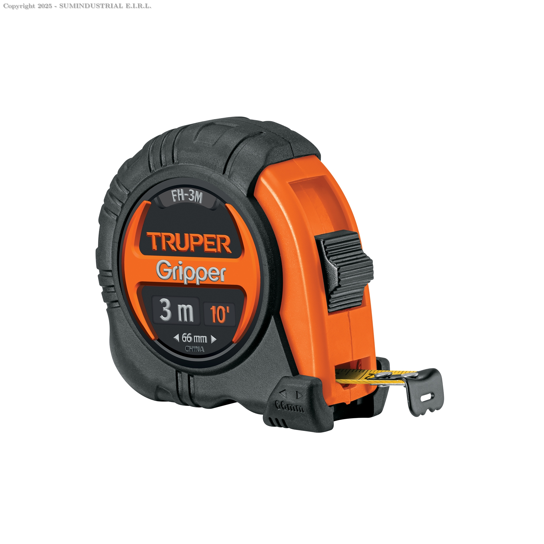 FLEXOMETRO GRIPPER CONTRA IMPACTOS 3 M CINTA 13 MM, TRUPER 14577