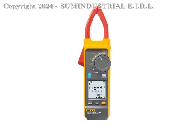 PINZA AMPERIMÉTRICA DE VERDADERO VALOR EFICAZ CON IFLEX CAT III 1500 V FLUKE 393 FC