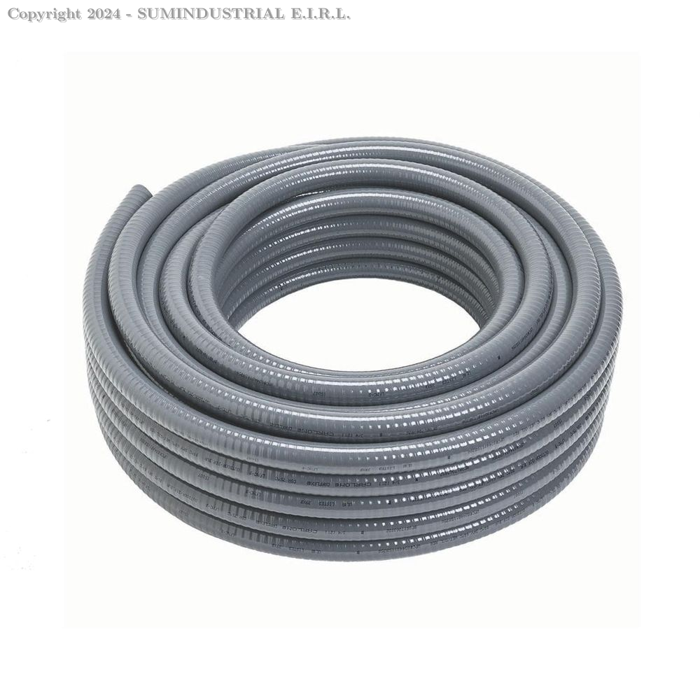 TUBERIA FLEXIB.LIQUID TIGHT C/F.PVC 1/2 (100MTS), MOD LT-1/2, METAL CORAZA