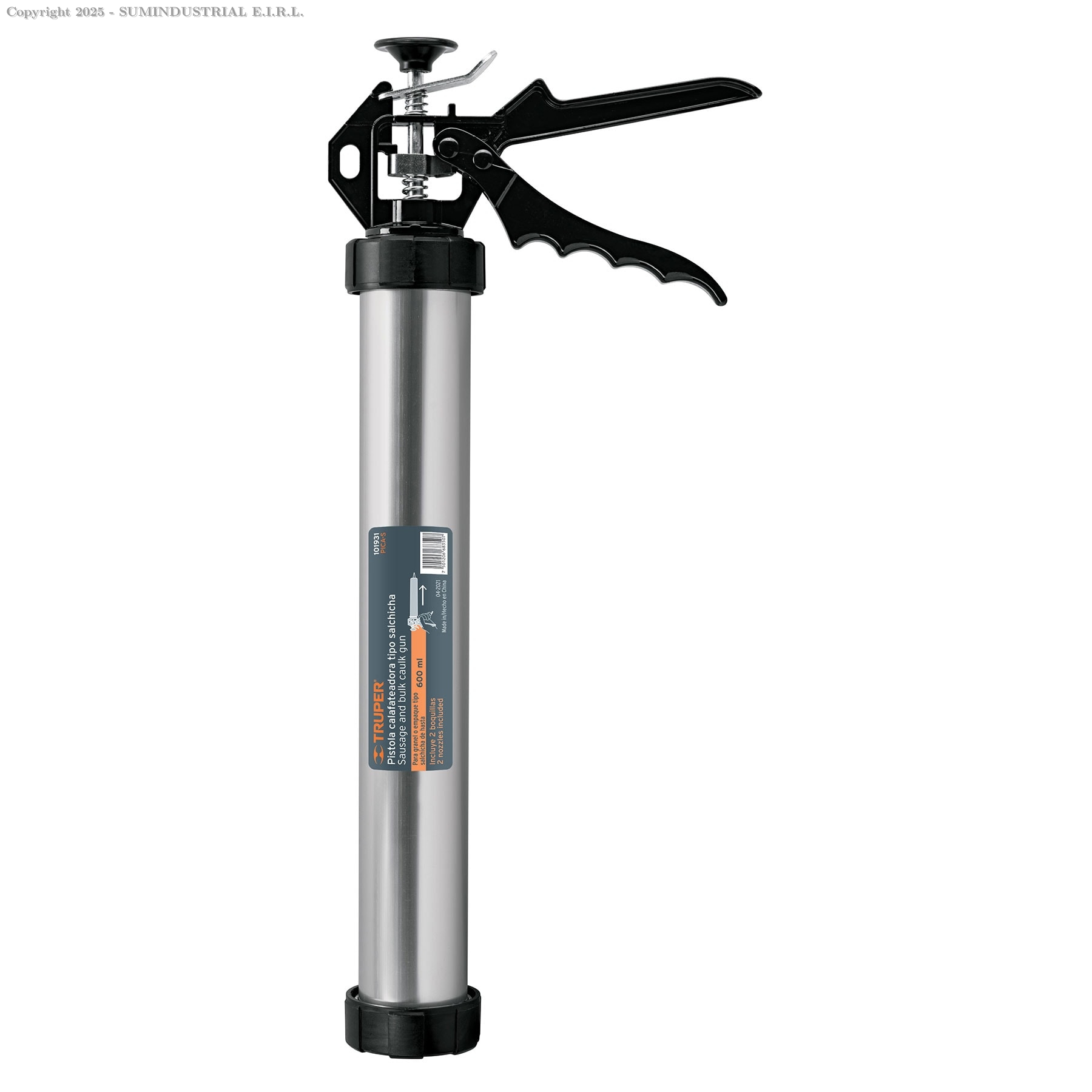 PISTOLA CALAFATEADORA PARA SALCHICHA DE 600 ML, TRUPER 101931