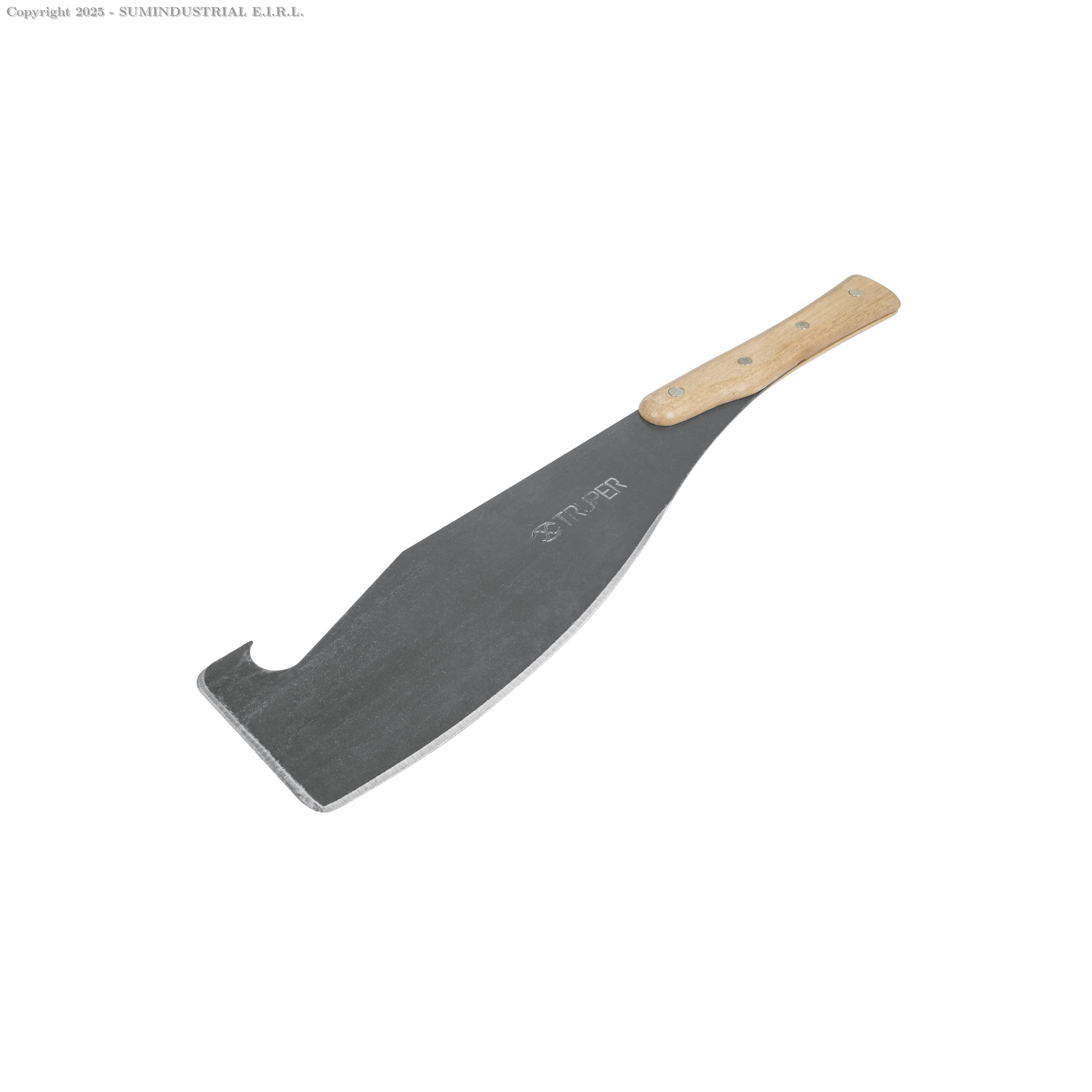 MACHETE CAÑERO CON GANCHO 21'' CON MANGO DE MADERA