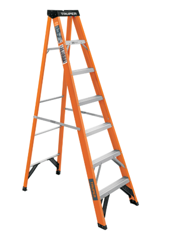 ESCALERA DE TIJERA TIPO II6 PELDAÑOS FIBRA DE VIDRIO, 102226 TRUPER  EST-26FV