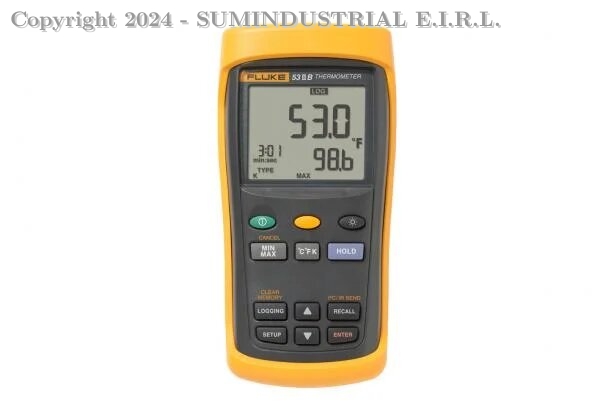 TERMÓMETRO DIGITAL DE ENTRADA ÚNICA CON REGISTRO DE DATOS FLUKE 53 IIB 60HZ