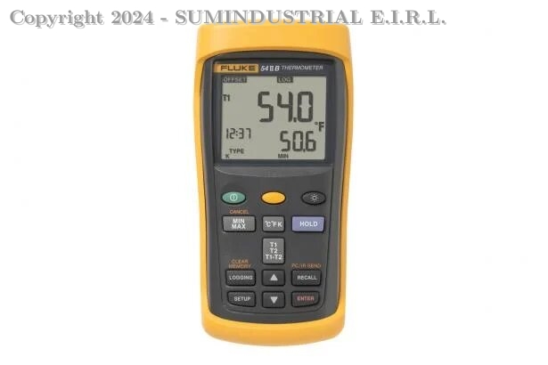 TERMÓMETRO DIGITAL DE DOBLE ENTRADA CON REGISTRO DE DATOS FLUKE 54 IIB 60HZ