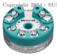 CONVERTIDOR DE REMPERATURA SITRNS TH100 PARA PT100 PARA CABEZAL TIPO B (DIN 43729)