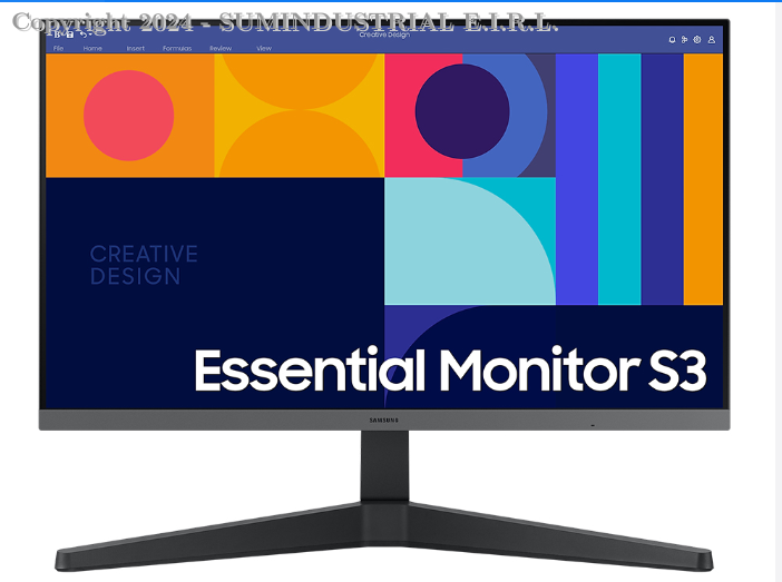 MONITOR SAMSUNG LS24C330GALXPE 24″ FHD ESSENTIAL S3 IPS PANEL 100HZ HDMI DP – NEGRO