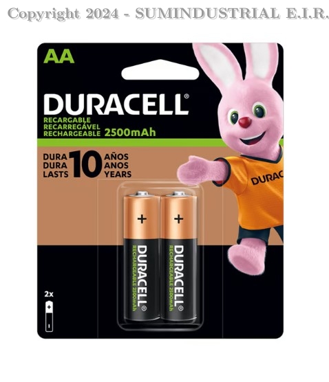 AAX2 2500MAH PILA RECARGABLE 1.2V DURACELL