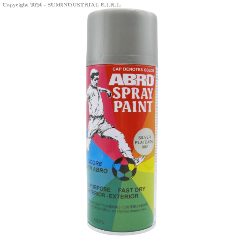 Pintura en Spray ABRO 400ML SILVER ALUMINIO